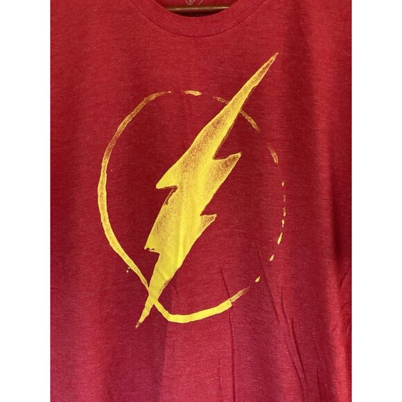 The Flash Logo DC Comics Men's L T-Shirt Red Yellow Large Tee - Picture 4 of 9